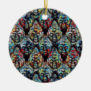 Ornamento De Cerâmica Zen Buddha