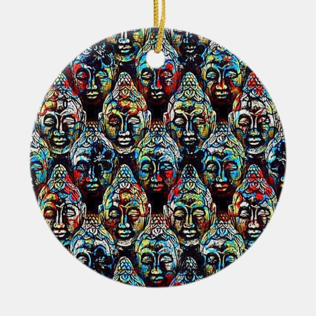 Ornamento De Cerâmica Zen Buddha (Frente)