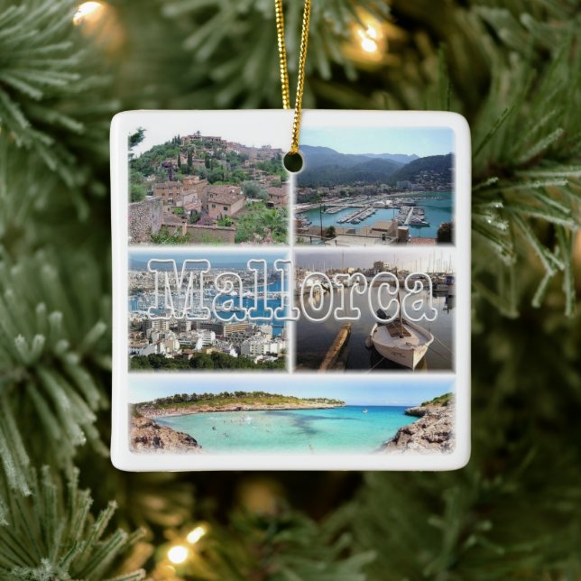 Ornamento De Cerâmica zES163 PALMA Mallorca Deia Soller. (Árvore)