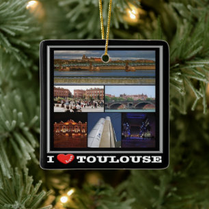 Ornamento De Cerâmica zFR137 TOULOUSE "I Love", França,