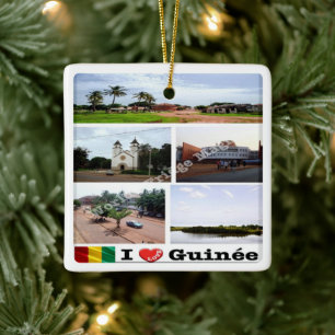 Ornamento De Cerâmica zGN010 GUINÉ I Love, Mosaic, África,