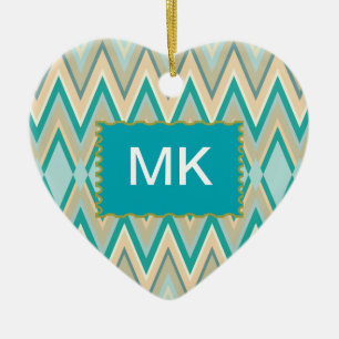 Ornamento De Cerâmica ziguezague-telefones diagonais