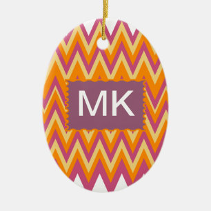 Ornamento De Cerâmica Ziguezague tribal asteca