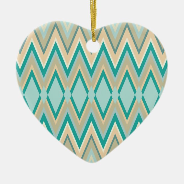 Ornamento De Cerâmica zigzag-phones diagonais (Frente)