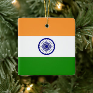Ornamento De Cerâmica zIN001 Indian FLAG India,