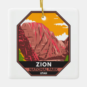 Ornamento De Cerâmica Zion National Park Utah Vintage
