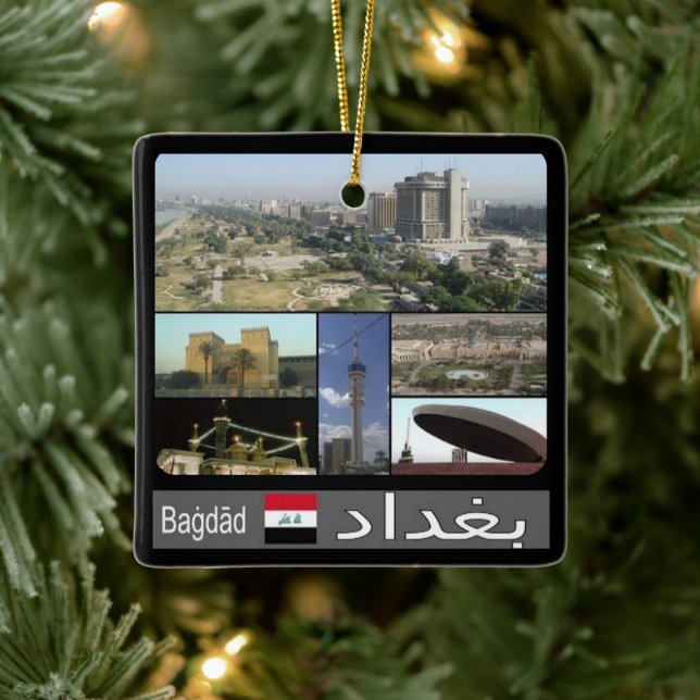 Ornamento De Cerâmica zIQ003 BAGHDAD, Iraque, Médio Oriente, Ásia, (Árvore)