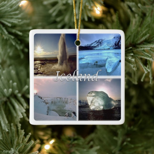 Ornamento De Cerâmica zIS002 ISLÂNDIA, (Árvore)