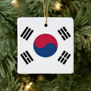 Ornamento De Cerâmica zKR001 South Korea FLAG South Korea,