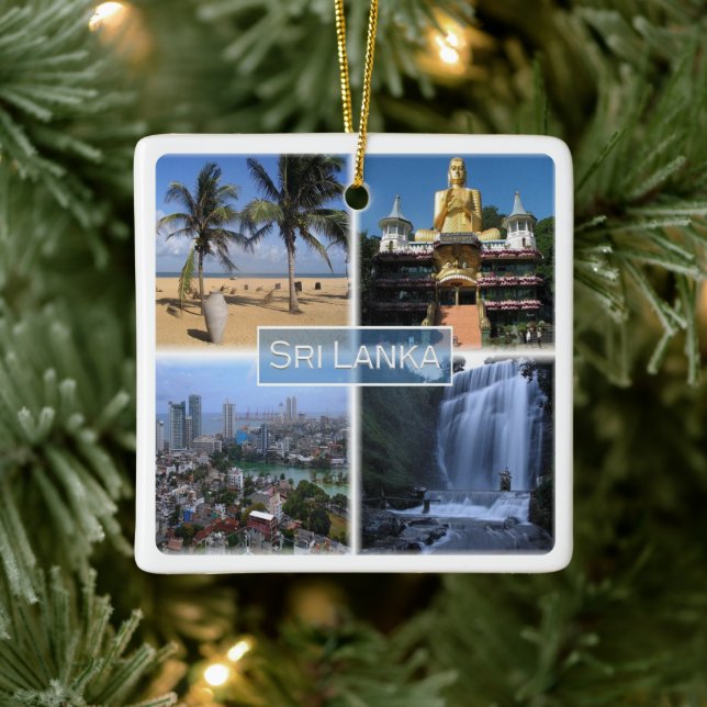 Ornamento De Cerâmica zLK004 SRI LANKA mosaico, Ásia, (Árvore)