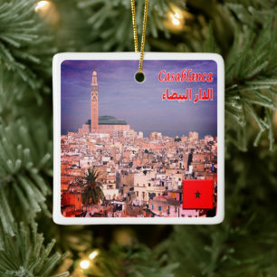 Ornamento De Cerâmica zMA005 CASABLANCA, Marrocos, África,