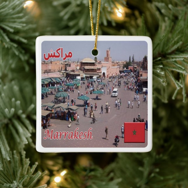 Ornamento De Cerâmica zMA025 MARRAKESH, Marrocos, África, (Árvore)