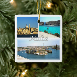 Ornamento De Cerâmica zMT006 VALLETTA, Malta, Europa,