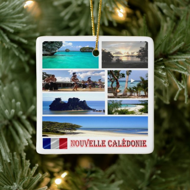 Ornamento De Cerâmica zNC003 NOVA CALEDÓNIA, mosaico, Oceânia, (Árvore)