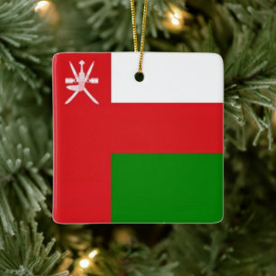 Ornamento De Cerâmica zOM001 Omani FLAG de Omã,