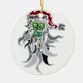 Ornamento De Cerâmica Zombi Papai Noel