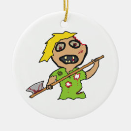 Ornamento De Cerâmica Zombie