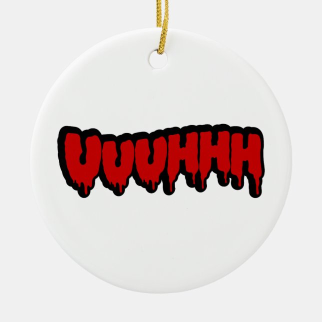 Ornamento De Cerâmica Zombie Groan (Frente)
