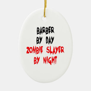 Ornamento De Cerâmica Zombie Slayer Barber