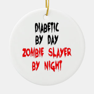Ornamento De Cerâmica Zombie Slayer diabético