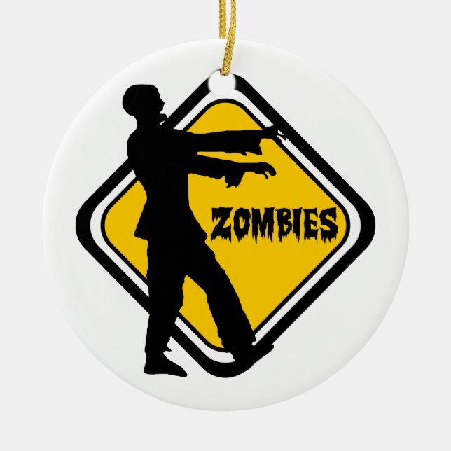 Ornamento De Cerâmica Zombis do cuidado (Frente)