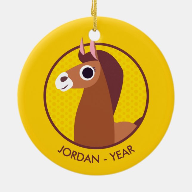 Ornamento De Cerâmica Zora o cavalo (Traseira)