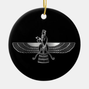 Ornamento De Cerâmica Zoroastrianism Faravahar