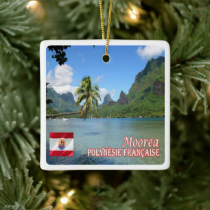 Ornamento De Cerâmica zPF013 COOK BAY, MOOREA, Polinésia Francesa,