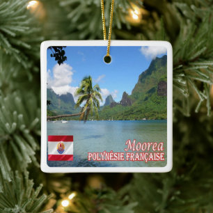 Ornamento De Cerâmica zPF013 COOK BAY, MOOREA, Polinésia Francesa,