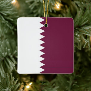 Ornamento De Cerâmica zQA001 Qatari FLAG Qatar,