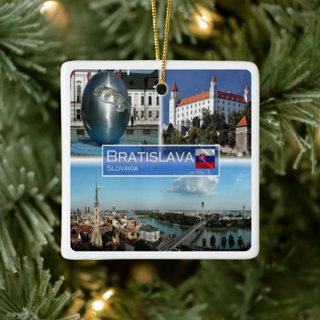 Ornamento De Cerâmica zSK013 BRATISLAVA, Eslováquia, Europa, (Árvore)