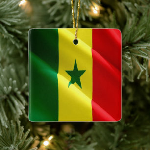Ornamento De Cerâmica zSN002 SENEGAL, bandeira de acendimento, África,