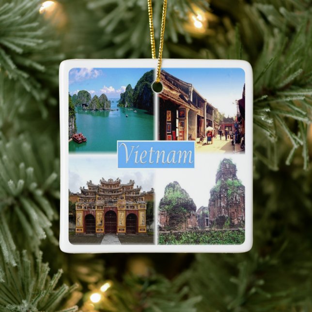 Ornamento De Cerâmica zVN014 VIETNAM, Mosaico, Ásia, (Árvore)