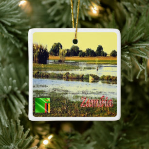 Ornamento De Cerâmica ZZM004 ZAMBIA, Swamps de Bangweulu, África,