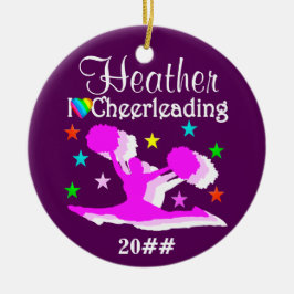 ORNAMENTO DE CHEERLEADER PERSONALIZADO BONITO