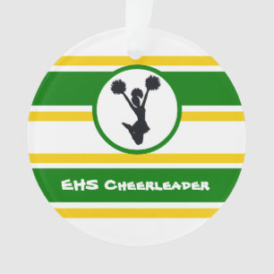 Ornamento de Cheerleaderes Dourado e Verde persona