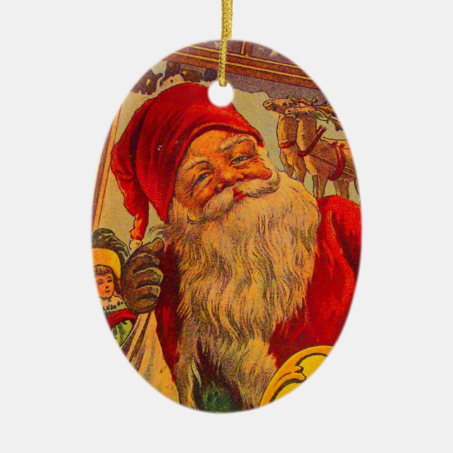 Ornamento de Cláusula de Kris Kringle aka Santa (Frente)