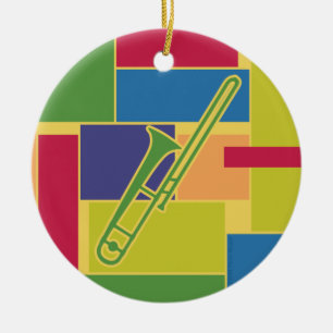 Ornamento de Colorblocks do Trombone