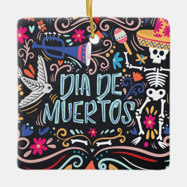 Ornamento de Colorido Diâmetro de los Muertos | (Frente)