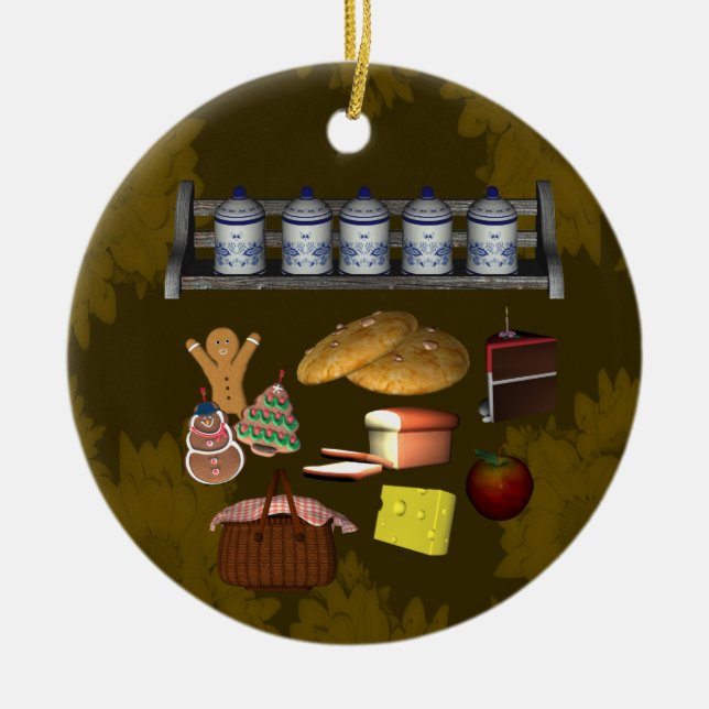 Ornamento de Cookies Treatores de Comida (Frente)