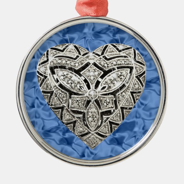 Ornamento de Coração do Designer Elegante Arredond (Frente)