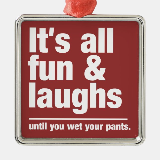 Ornamento de cores personalizado FUN & LAUGHS (Frente)