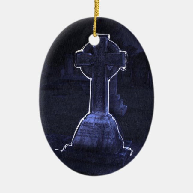 Ornamento de Cross Gravestone (Frente)