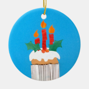 Ornamento de Cupcake de Natal