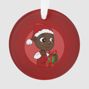 Ornamento de desenho animado de bebê de Natal