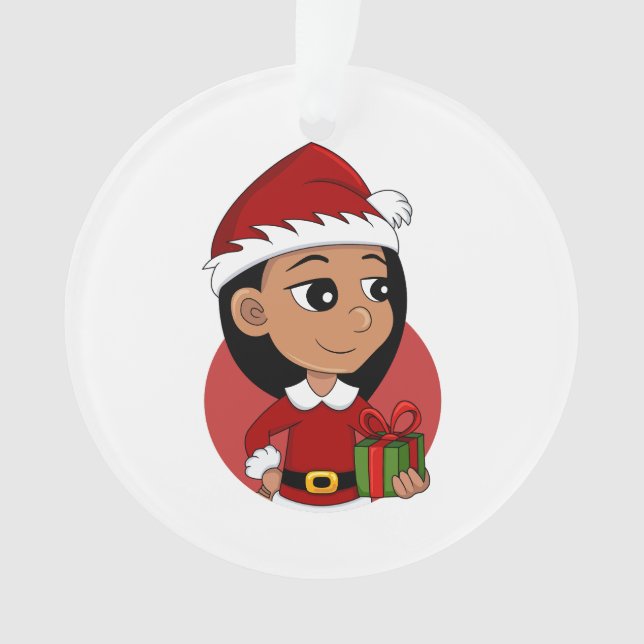 Ornamento de desenhos animados de natal (Frente)