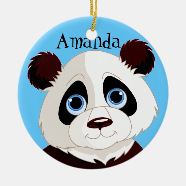 Ornamento de Design do Urso Panda (Frente)