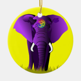 ornamento de elefante roxo