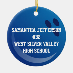 Ornamento de esportes redondos personalizados