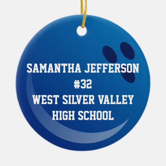 Ornamento de esportes redondos personalizados (Frente)